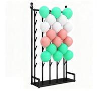 exproyzk Expositor para Comercio minorista Panel de Pared con Base, Estante metálico para ferias de artesanía, Expositor para Comercio minorista, Una Cara(Black)