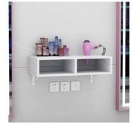 exproyzk Mueble de Pared con Soporte para secador de Pelo, Organizador de Herramientas y Accesorios para peluquería(White#B,70x30x16cm)