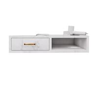 exproyzk Mueble de Pared para estación de Trabajo, Organizador de Herramientas para el Cabello, Soporte Flotante para TV, Organizador de encimera para baño, Textura de mármol(Blanco)