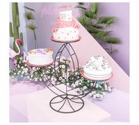 exproyzk Soporte de 3 Niveles para Cupcakes, postres y Pasteles para Bodas, cumpleaños, Aniversarios(Black)