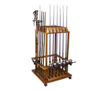 exproyzk Soporte de Madera para cañas de Pescar, Soportes para cañas de Pescar para Garaje, Estante de Suelo para cañas de Pescar, Regalos de Pesca para Hombres