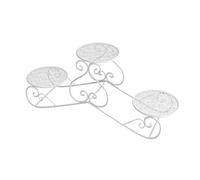exproyzk Soporte Grande para Tartas Bandeja de exhibición para Tartas de 3 Niveles Soporte para Tartas de Boda para Mesa de postres de cumpleaños(Blanco)