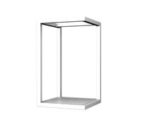 exproyzk Soporte para pecera, Soporte para Acuario de 2 Niveles, Soporte para Plantas de Acero Inoxidable para Oficina en casa, Capacidad de Carga: 500kg(Blanco,45x45x80cm)