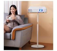 exproyzk Soporte Universal para proyector, Altura Ajustable, Soporte de Suelo con Capacidad de 10 kg, Compatible con proyectores, cámaras y cámaras Web(Blanco)