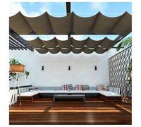 exproyzk Toldo Retráctil para Pérgola De Exterior con Kit De Montaje; Pérgola para Patio con Cubierta De Sombra; Cenador Moderno para Jardín, Terraza O Porche(1.5x6m)