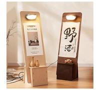 exproyzk Vallas publicitarias de pie Paneles de exhibición en ángulo Expositores de Carteles Verticales iluminados Expositores promocionales para entradas de Pubs al Aire Libre(marrón,120x49x31cm)