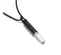 Exqele Collar de respiración con filtro reemplazable de algodón para ayuda de respiración consciente, relajación, herramienta de enfoque portátil, acero inoxidable, joyería de meditación, 27 Inches