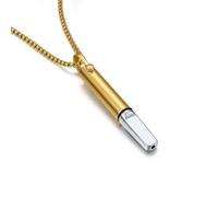 Exqele Collar de respiración para respirar consciente, ayuda al hábito y alivio de la ansiedad, respiración, inhaladores sin humo para adultos, 27 Inches, Acero inoxidable, No es una piedra preciosa