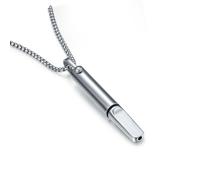 Exqele Collar de respiración para respirar consciente, ayuda al hábito y alivio de la ansiedad, respiración, inhaladores sin humo para adultos, 27 Inches, Acero inoxidable, No es una piedra preciosa