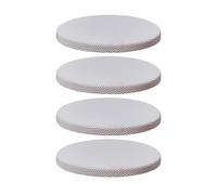 EXQIOUR 4 rejillas de hierro para subwoofer con recubrimiento en polvo blanco para montaje en techo, cubierta protectora de sonido para equipos de sonido, red de altavoces de hierro