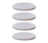 EXQIOUR 4 rejillas de hierro para subwoofer con recubrimiento en polvo blanco para montaje en techo, cubierta protectora de sonido para equipos de sonido, red de altavoces de hierro