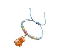 EXQIOUR Abalorio de resina artística de capibaras tejido a mano, regalo para jóvenes creadores de tendencias y amantes del arte, joyería para niños, talla única, como se describe