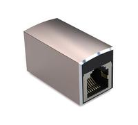 EXQIOUR Acoplador RJ45 profesional RJ45 macho a hembra, extensión de red para alto rendimiento, construcción sólida, cable de extensión Ethernet