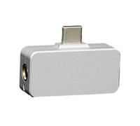EXQIOUR Adaptador de sonido HiFi de doble puerto tipo C a 3,5 mm y 4,4 mm, carcasa de aluminio, adaptador compacto esencial para auriculares