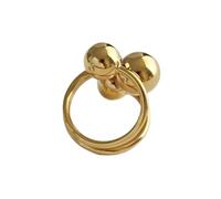 EXQIOUR Anillos de diseño que se pueden abrir, joyería hecha a mano de metal para cumpleaños y aniversarios (119) anillos de planeta irregulares de moda, talla única, como se describe, como se