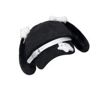 EXQIOUR Boinas punk, sombrero de pintor con orejas de cachorro para otoño e invierno, uso diario, boinas modernas metálicas, sombreros decorativos de moda, sombrero de bruja, Negro, Talla única