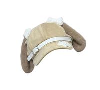 EXQIOUR Boinas punk, sombrero de pintor con orejas de cachorro para otoño e invierno, uso diario, boinas modernas metálicas, sombreros decorativos de moda, sombrero de bruja, Amarillo terroso, Talla