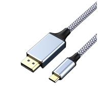 EXQIOUR Cable de extensión USB C a DisplayPort 1.4, 8K @ 60Hz, cable de transmisión unidireccional para computadora, computadora de escritorio, portátil, adaptador de transferencia de datos para