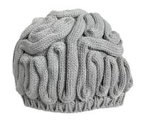 EXQIOUR Creative Cerebrum - Gorras sin ala para mujeres y hombres, unisex, gorro grueso y cálido para exteriores, clima frío, accesorio de Halloween, gris, Talla única