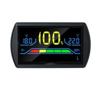 EXQIOUR Medidor digital con pantalla de temperatura para batería Ternaria/Litio Hierro/Ácido LCD Electricidad Electricidad 7-100V Disposición Solar Medidor de potencial