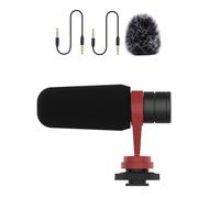 EXQIOUR Micrófono condensador profesional con puerto de 3,5 mm para PC, teléfono, cámara, blogger, micrófono ligero