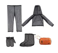 EXQIOUR Mosquitos, mallas, trajes, mosquitos, mallas, guantes, fundas para pies, mallas de mano, mosquiteras, traje de red resistente, guantes y zapatos, fundas para pies