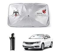 EXQIOUR Parasol para parabrisas plegable, reflectante, protección contra el calor, parasol para automóvil, bloqueadores solares plegables para ventana delantera del coche