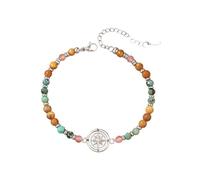 EXQIOUR Pulsera de resina de acero inoxidable de tono plateado con temática de navegación moderna, ligera para exploración y salidas informales, con temática de dirección, talla única, como se