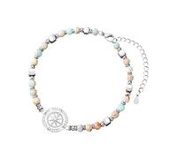 EXQIOUR Pulsera de resina de acero inoxidable de tono plateado con temática de navegación moderna, ligera para exploración y salidas informales, con temática de dirección, talla única, como se