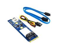 EXQIOUR SATA3.0 - Tarjeta convertidora de placa SSD de 7 pines para 2242/2260/2280 con adaptador de expansión de almacenamiento de marco horizontal de instalación rápida