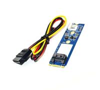EXQIOUR SATA3.0 - Tarjeta convertidora de placa SSD de 7 pines para 2242/2260/2280 con adaptador de expansión de almacenamiento de marco horizontal de instalación rápida