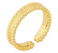 EXQIOUR Sofisticados anillos abiertos de aleación, banda abierta, elegante, para mujer, en aleación resistente, joyería de moda de lujo