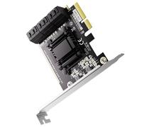 EXQIOUR Tarjeta adaptadora PCIE a 6 puertos SATA3.0 PCIE de bajo consumo de energía TXB119 / TXB113 ASM1166 Chip para expansión de almacenamiento de datos