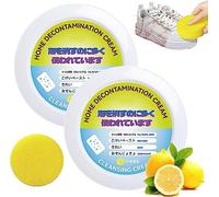 EXQST 2023 Nueva Crema de Limpieza y Eliminación de Manchas Multifuncional 260g Descontaminar Pasta Sólida con Esponja Cuidado del Cuero Crema de Limpieza Multifuncional Sin Necesidad de Lavar