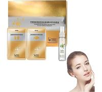 EXQST Espiral Peptide Ciervo Hueso Colágeno Esencia Kit Hidratante Tonificar Esencia Soluble Colágeno Película Nano Esencia Instantánea Juego de Relleno para Mejillas y Frente