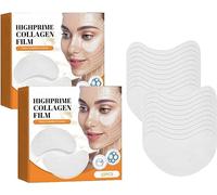 EXQST Máscara de película de colágeno,Película de colágeno Highprime,Máscara de película de colágeno antienvejecimiento,Parches de máscara de Ojos de colágeno,Parche de elevación de colágeno