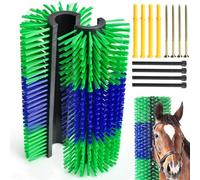 Exquilnova 2 cepillos para rascar caballos, semicirculares, para caballos, para la espalda, para caballos, vacas, alivia el picor y limpia la melena, para caballo, vaca, cerdo, ovejas, 43,5 cm