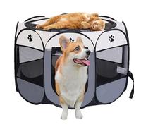 Exquilnova Caño portátil para cachorros, 114 x 114 x 58 cm, parque para perros, plegable, parque para gatos, para apartamentos, cachorros para interiores, tela Oxford impermeable para perros, gatos