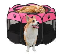 Exquilnova Caño portátil para cachorros, 114 x 114 x 58 cm, parque plegable para gatos, parque para apartamentos, parque para cachorros para interiores, tela Oxford impermeable para perros, gatos