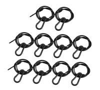 EXQUIMEUBLE 10 Piezas Cables de Seguridad Negros para Luces de Cuerda con Capacidad de Carga de Accesorios de Iluminación Profesional para Eventos y Espectáculos