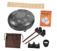 EXQUIMEUBLE 1Juego Tambor de Lengua de Notas Instrumento de Percusión Creativo para Relajación y Sanación Acero Incluye Baquetas