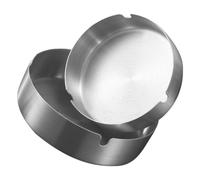 EXQUIMEUBLE 2 Piezas Ceniceros de Metal Inoxidable para Interiores y Exteriores de Diseño Moderno y Compacto para Hogar Oficina