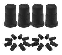 EXQUIMEUBLE 20 Piezas de Casquillos para Ruedas de Muebles Negros de Abs, Insertos de Manguito Reemplazables para Patas de Sillas y Objetos de Madera