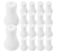 EXQUIMEUBLE 20 Piezas Perillas de Cordón de Plástico Blanco para Persianas, Tiradores para Cortinas Romanas, Soporte Estable para Cuerdas de Estores, Accesorios para Reparación de Ventanas