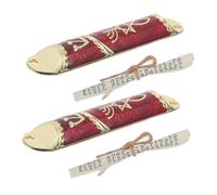 EXQUIMEUBLE 2juegos Mezuzah De Metal Artístico con Plegaria Kosher para Decoración De Puertas Judías De Diseño Elegante y Exclusivo Bendición para Hogar Ceremonias Religiosas