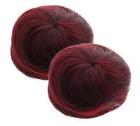 EXQUIMEUBLE 2piezas Bolsa Para Moño De Peluca Extensiones De Cabello Postizo Moños Para Cabello Para Recogidos Elegantes Uso Diario y Viajes Material Sintético Para Mujer