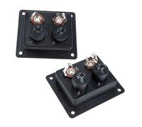 EXQUIMEUBLE 2piezas Conector De Altavoz Cuadrado De Doble Terminal para Caja De Subwoofer De Automóvil y Hogar De Diseño De Disipación De Calor y Fácil Instalación