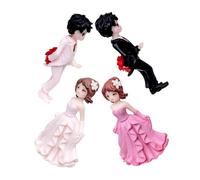 EXQUIMEUBLE 2piezas Figuritas De Romántica para Tartas De Boda Esculturas De Novia y Novio Adorno para Decoración De Habitaciones y Celebraciones De