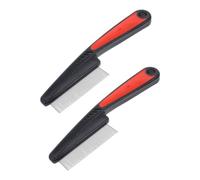 EXQUIMEUBLE 2piezas Peine De Dientes Finos Para Hombres y Mujeres Peine De Anticaspa De Acero Inoxidable Para Uso Personal El Baño