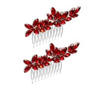 EXQUIMEUBLE 2piezas Peines De Novia Con Cristales Brillantes Accesorios Para Cabello De Boda Horquillas De Flores Para Novias y Damas De Honor Peinetas De Rhinestone Para Mujeres y Niñas